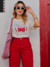 Camiseta Feminina Cherry Tropical OFF Uzzy Algodão na internet