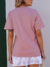 Camiseta Feminina Cherry Tropical Rosa Envelhecido Uzzy Algodão - Uzzy T-Shirt Atacado