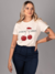 Camiseta Feminina Cerises Off Uzzy Algodão na internet
