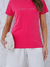 Camiseta Feminina Estonada Choice Magenta Uzzy Algodão - comprar online