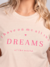 Camiseta Feminina Estonada Dreams Areia Uzzy Algodão na internet