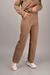 Calça Moletom Careca Wide leg Marrom Uzzy