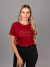 Camiseta Feminina Keep Going Bordô Uzzy Algodão na internet