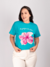 Camiseta Feminina La Grazia Azul Uzzy Algodão na internet