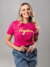 Camiseta Feminina Together Rosa Uzzy Algodão na internet