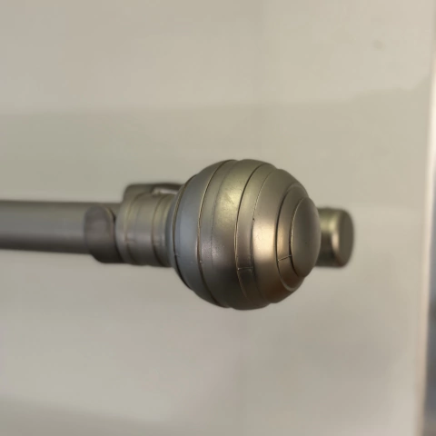 Kit Barral Doble para Cortina Metal Satinado