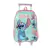 Mochila com Rodas Luxcel Stitch - Verde