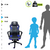 Silla Gamer JD-615 Azul Regulable Ergonómica - tienda online
