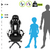 Silla Gamer Empoli Phantom *XL* Blanca Ergonómica (con reposa piernas) - SillasGamer