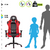 Silla Gamer Alley-G AG41 Rhodes - Negra c/detalles en Rojo - SillasGamer