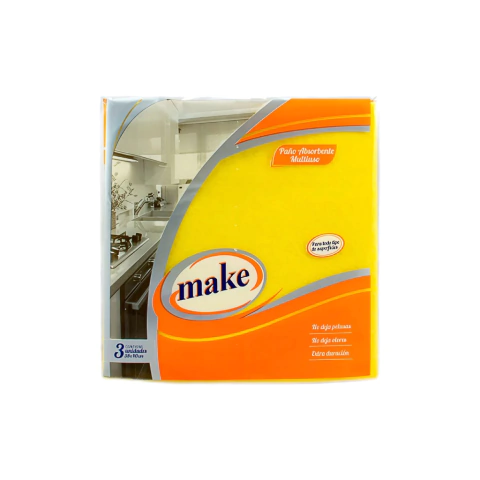 Make Paño Amarillo x3u 38x40cm