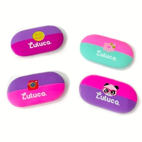 Borracha Oval Escolar Luluca Juvenil Decorada