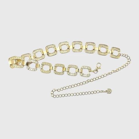 Cinto De Corrente Faixa De Cintura Quatrado