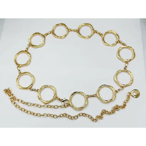 Corrente de cintura de metal retrô acessórios de cintura populares