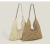 Nova bolsa feminina de tecido oco, bolsa de palha para férias à beira-mar, bolsa de ombro versátil na internet
