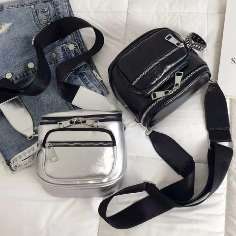 Bolsa Feminina Transversal Pochete Com Zíper Duplo BS24148 - comprar online