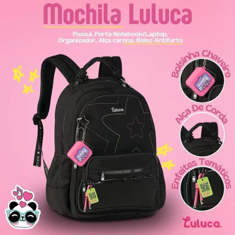 Mochila De Costas Youtuber Luluca Infantil Juvenil Escolar - comprar online