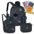 Kit Denim Vintage: Mochila de Costas + Lancheira + Estojo - comprar online
