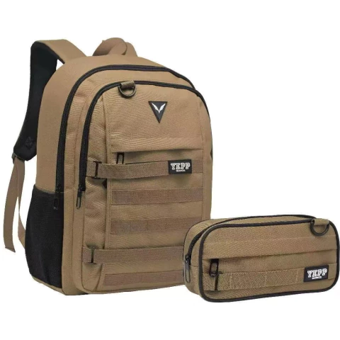 Kit Mochila Estojo Escolar Juvenil Reforçada Trabalho Passeio