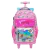 KIT Mochila de Rodinhas com Alças Haste T 4 Rodas Tween 43cm Hello Kitty Metalizado com Patches - comprar online