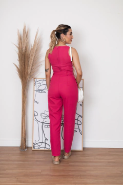 Cropped reto em linho - loja online