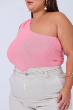 Blusa Canelada Manga Nula na internet