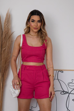 Cropped Canoa Linho - comprar online