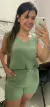 Conjunto Feminino Linho com Short e Blusa com Cinto na internet