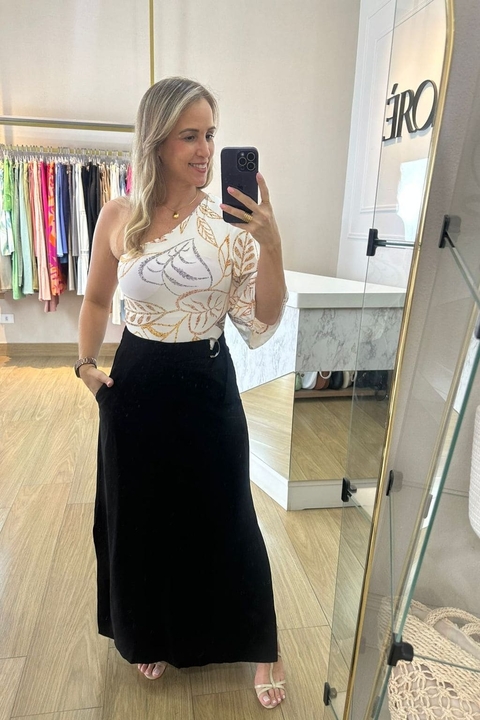 Saia Midi Feminina Alfaiataria - comprar online