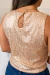Blusa Cropped Feminina Paetê - loja online