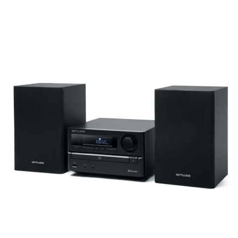Microcomponente CD + Radio FM + USB + Parlantes externos 20W Muse M-62 BLACK