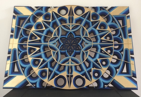 A SEMENTE DA VIDA (GRADIENTE AZUL E DOURADO)