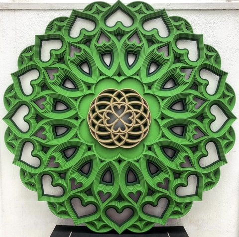 O CORAÇÃO É A PORTA (GRADIENTE VERDE E OURO)