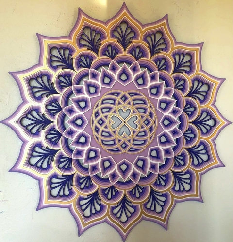 CORAÇÃO + VIDA NOVA (GRADIENTE VIOLETA, BRANCO E DOURADO)