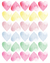 Adesivo Coração Aquarela Candy Colors - Mundim Infantil | Decoração Infantil | Personalizados