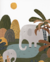 Quadro Elefante safari ilustração - comprar online