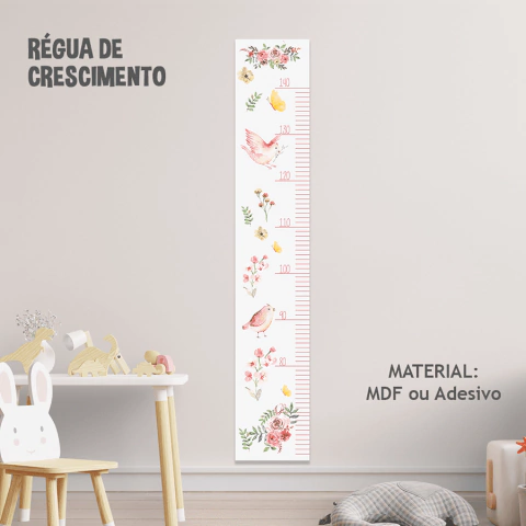 RÉGUA Flores e pássaros