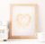 Quadro Coração dourado