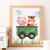 Quadro Carrinho fazendinha - Mundim Infantil | Decoração Infantil | Personalizados