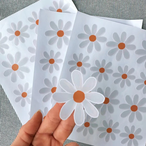 Adesivo Margaridas - flor boho