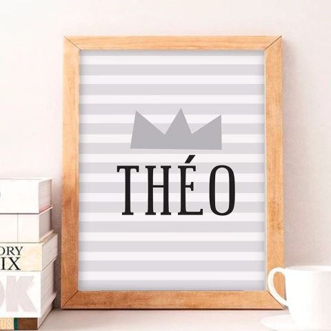 Quadro Nome Coroa listras