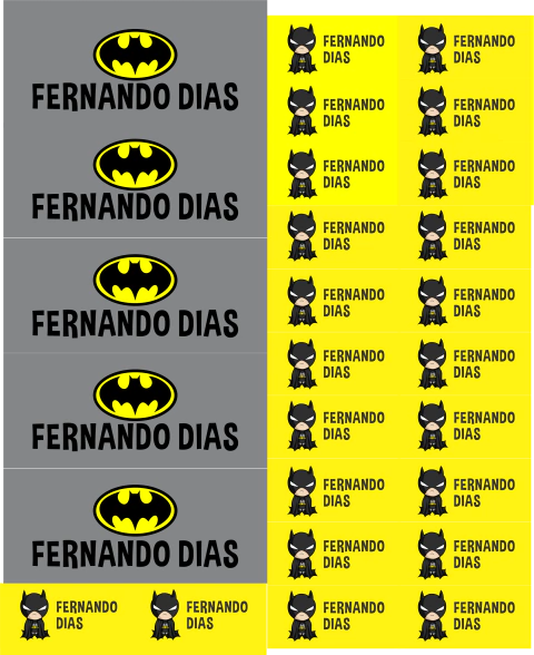 Etiquetas Escolares Batman