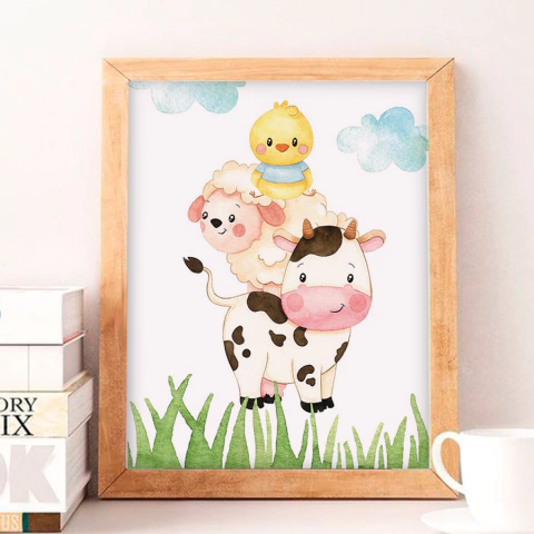 Quadro Animais fazendinha