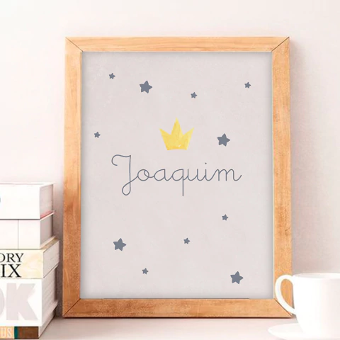 Quadro Nome Coroa Estrela