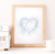 Quadro Coração dourado - comprar online