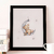 Quadro Urso dormindo lua estrela - 30x40 - Preta - Cinza
