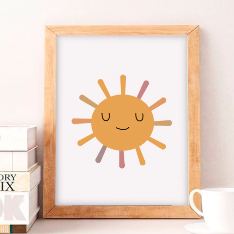 Quadro Sol minimalista