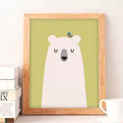 Quadro Urso Minimalista
