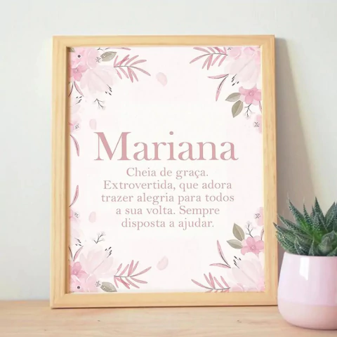 Quadro Nome significado Flores pássaros