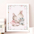 Quadro Casal coelho flores - comprar online
